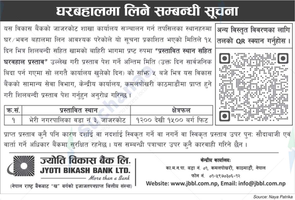 Jyoti Bikash Bank Ltd.