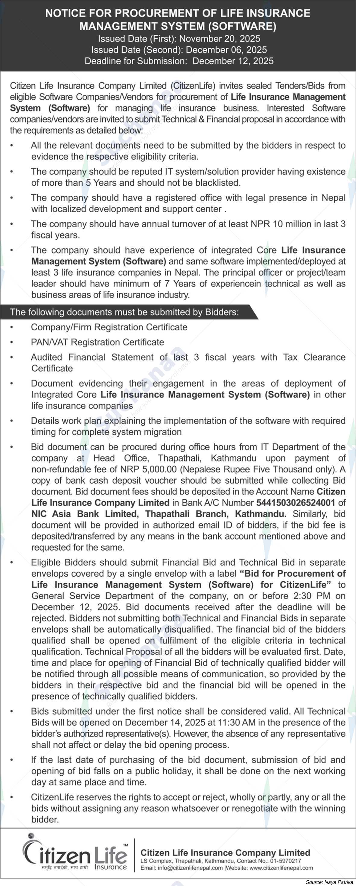 Citizen Life Insurance Limited