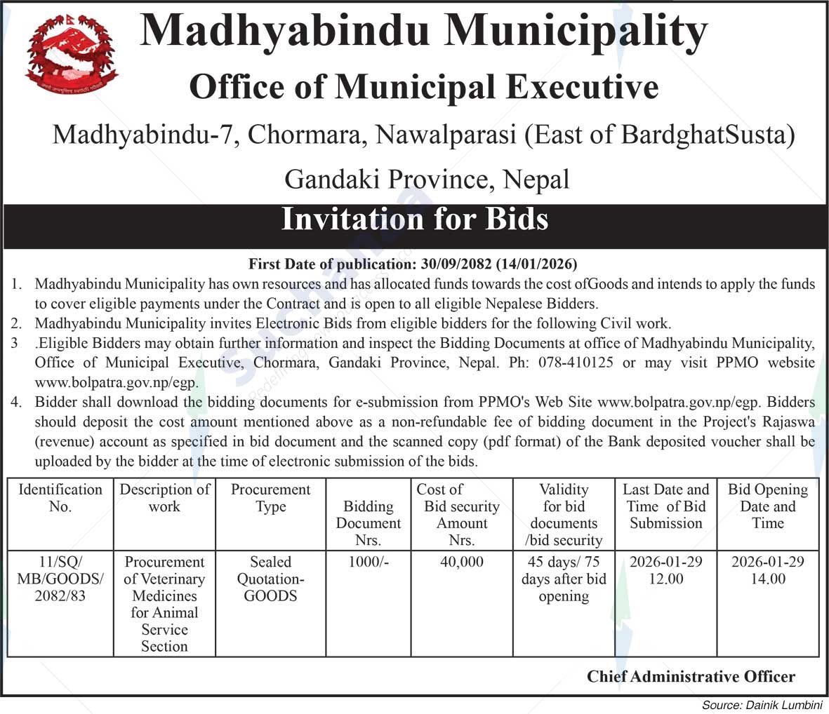 Madhyabindu Municipality