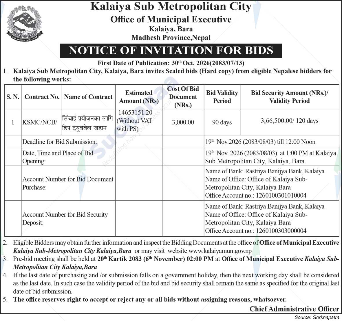 Kalaiya Sub-Metropolitan City