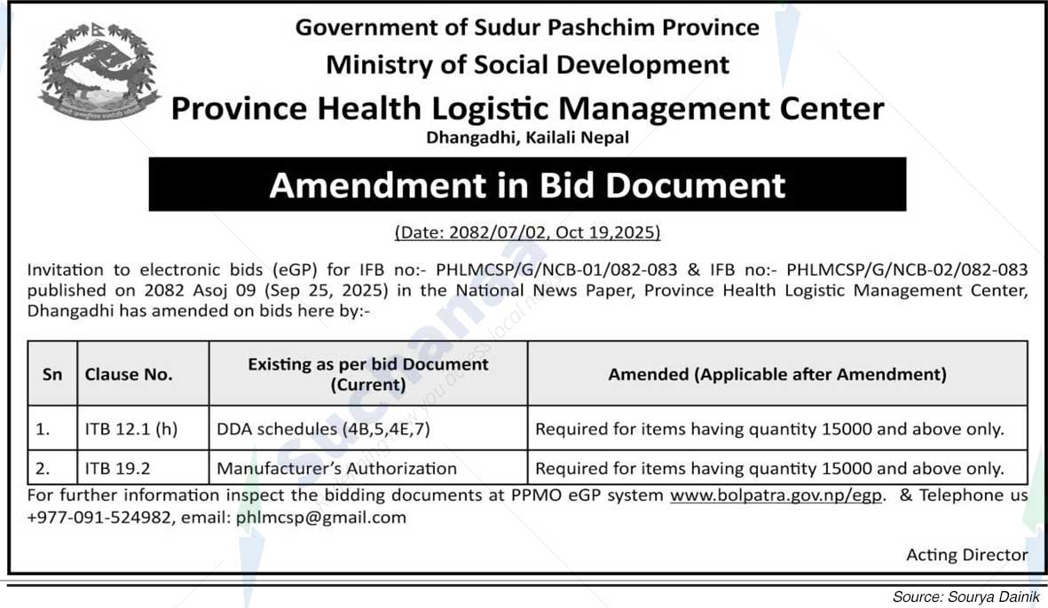 Province Health Logistic Management Center, Dhangadhi, Kailali