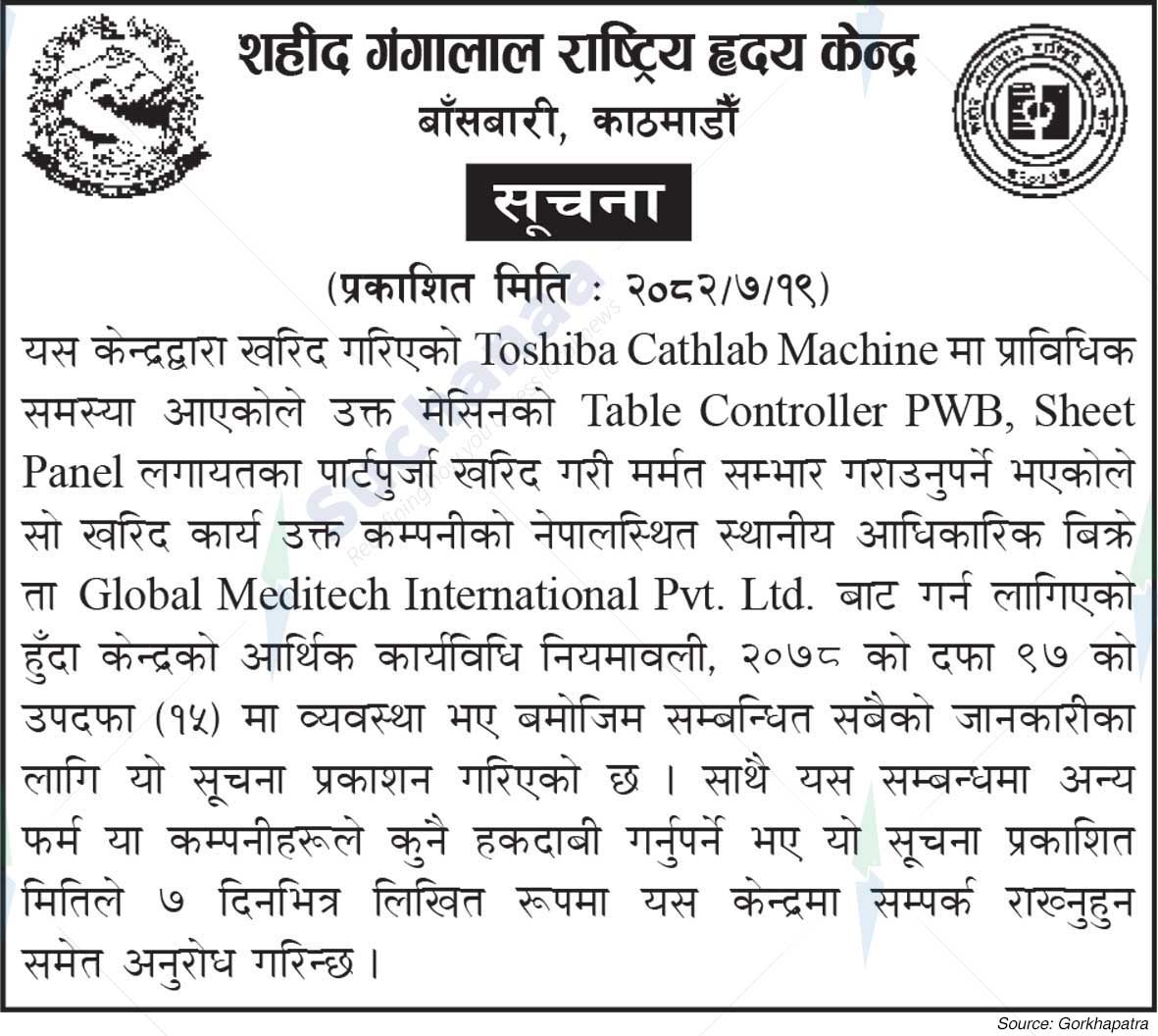 Shahid Gangalal National Heart Center