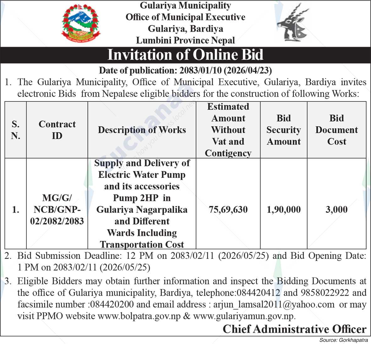Gulariya Municipality