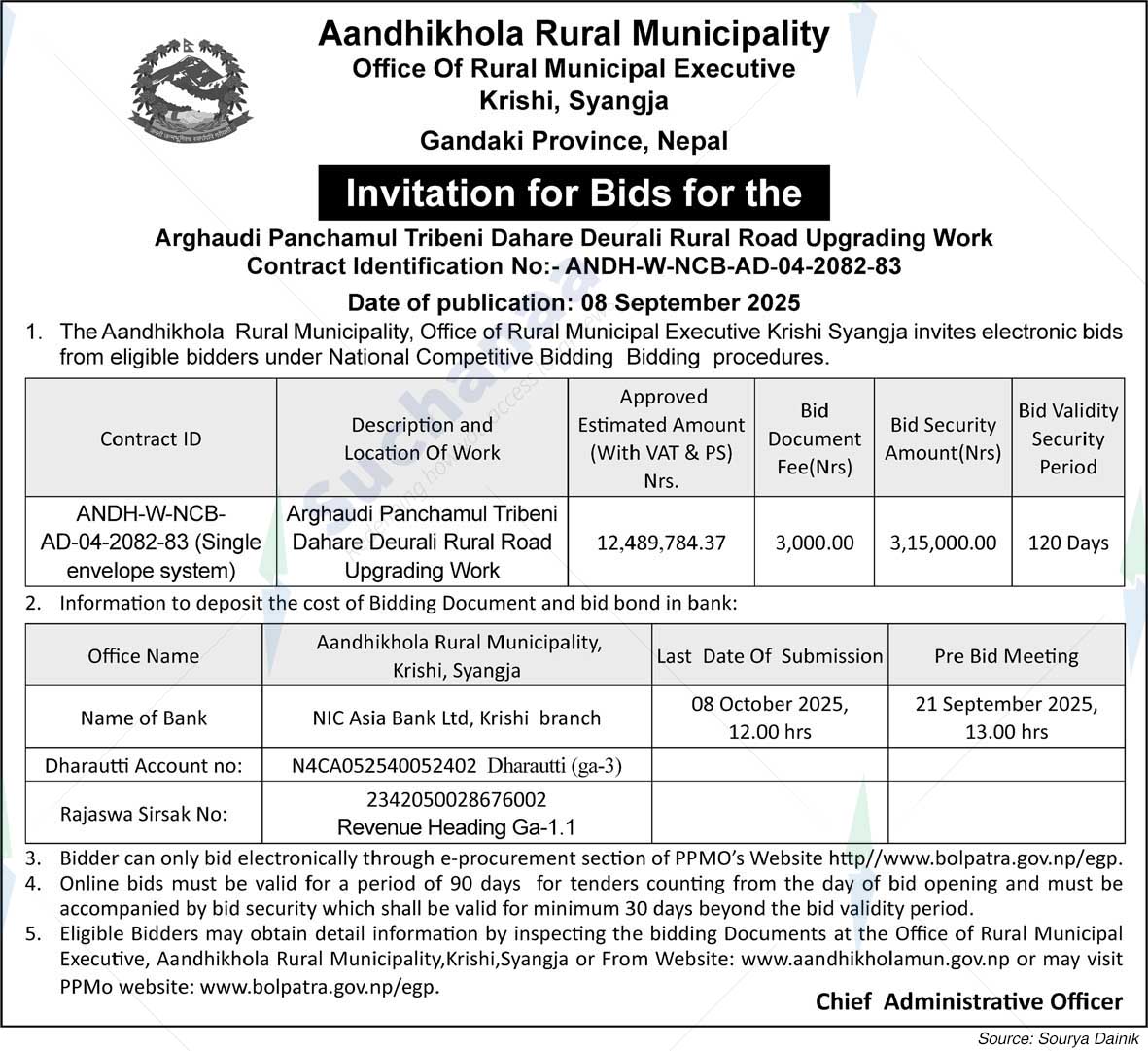 Aandhikhola Rural Municipality