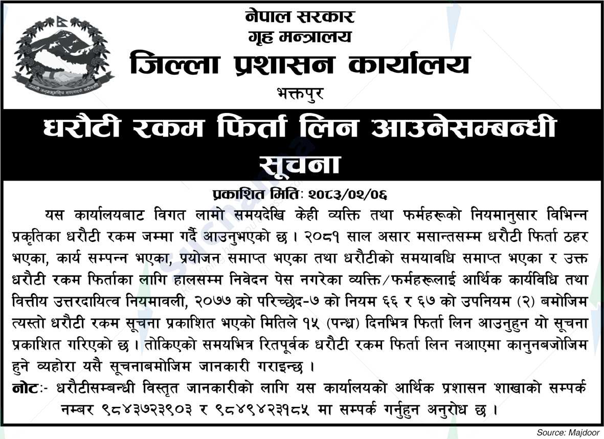 District Administration Office, Bhaktapur