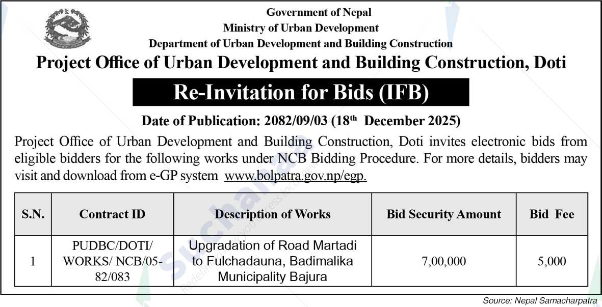 Project Office of Urban Development and Building Construction, Doti