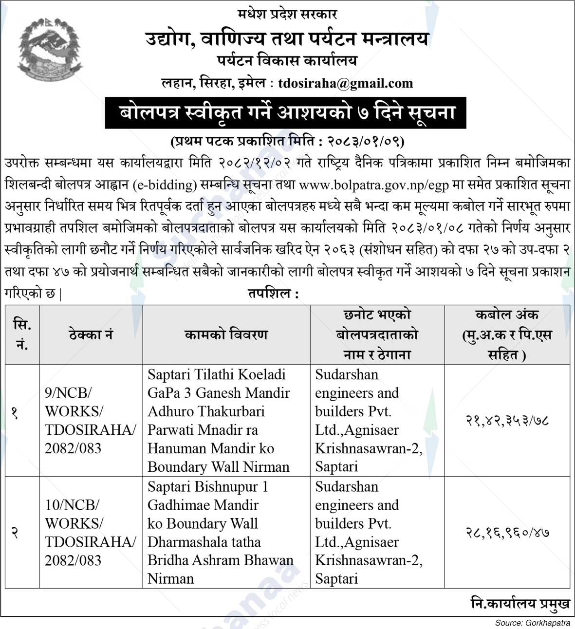 Tourism Development Office, Siraha