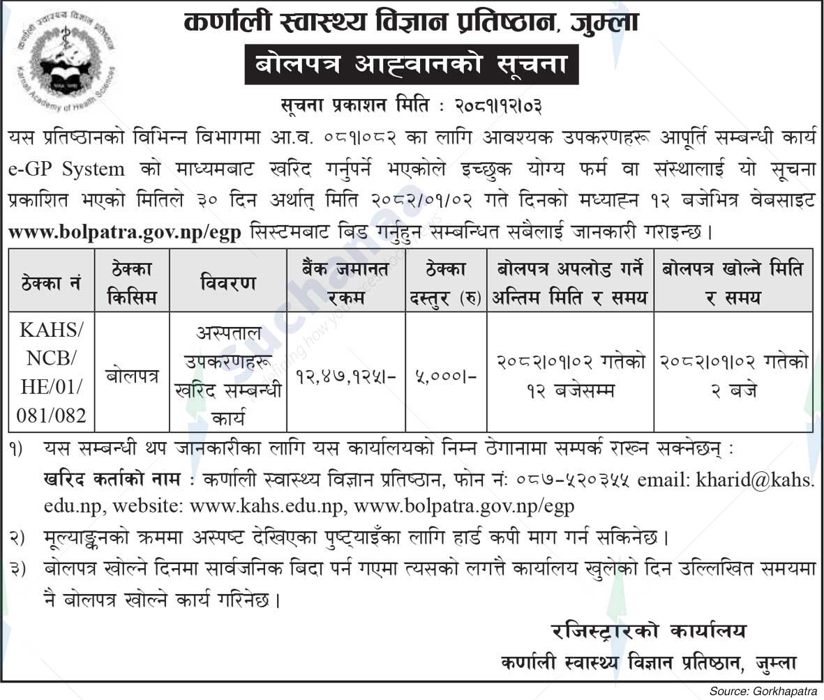 Karnali Academy of Health Sciences(KAHS)