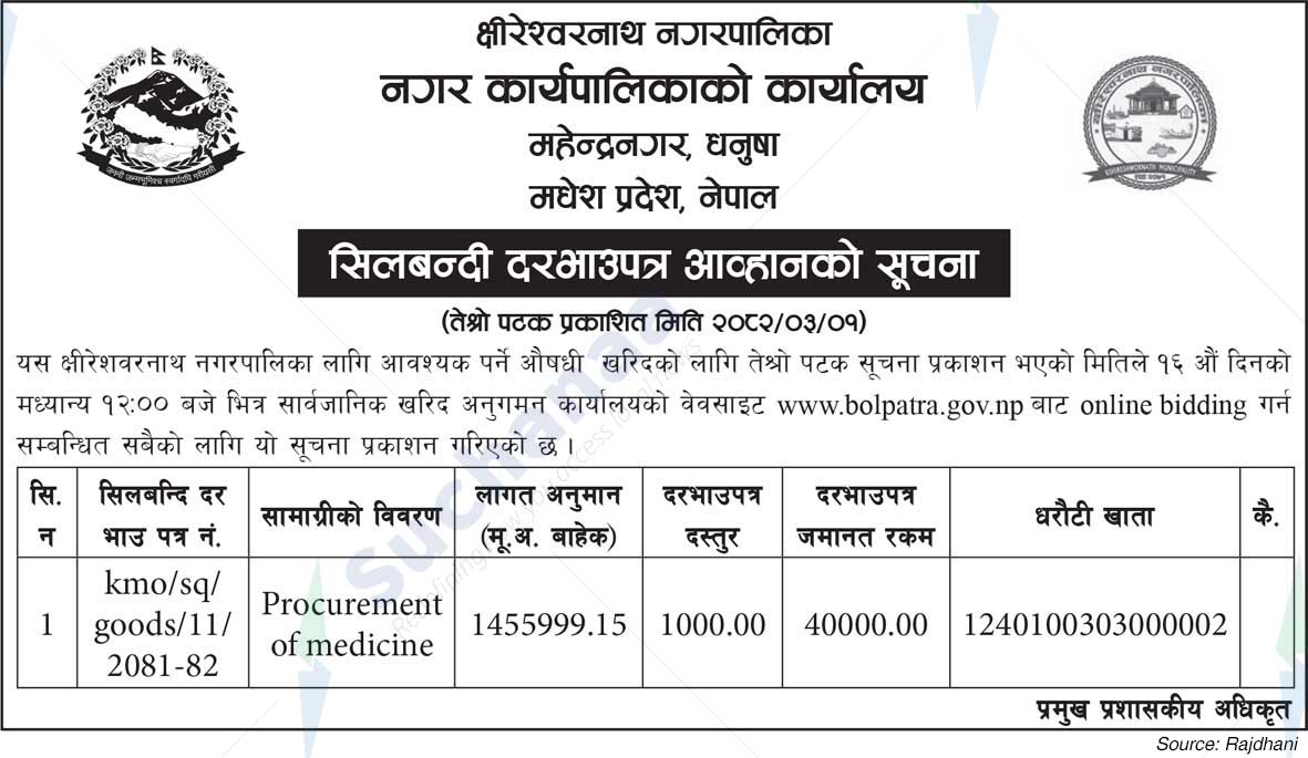 Kshireshwornath Municipality