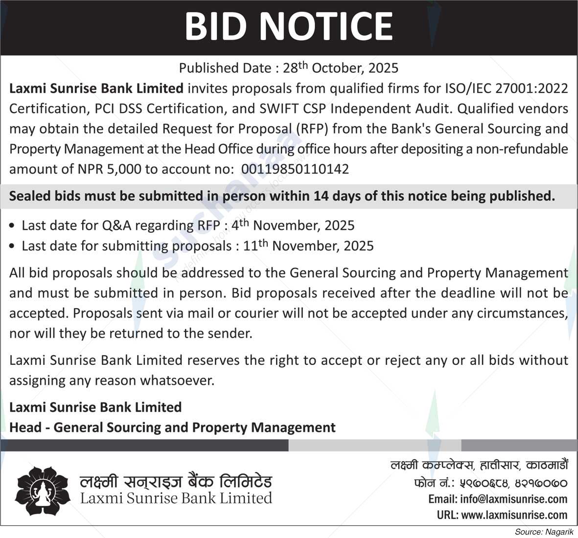 Laxmi Sunrise Bank Limited