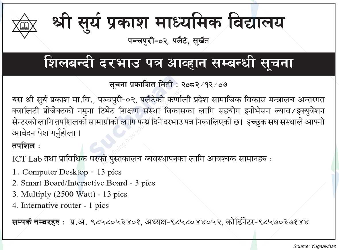 Shree Surya Prakash Secondary School, Surkhet