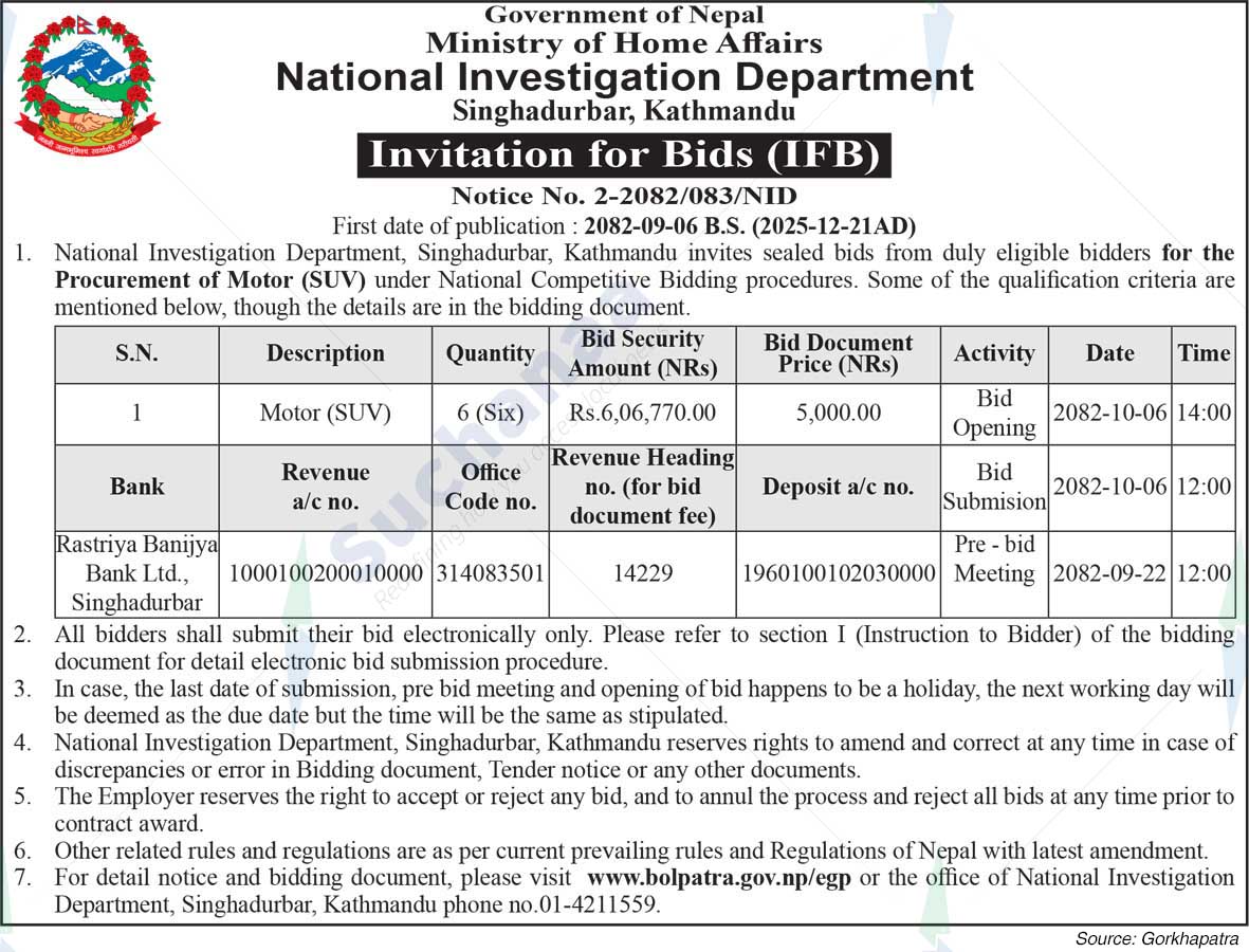 National Investigation Department, Singhadurbar, Kathmandu