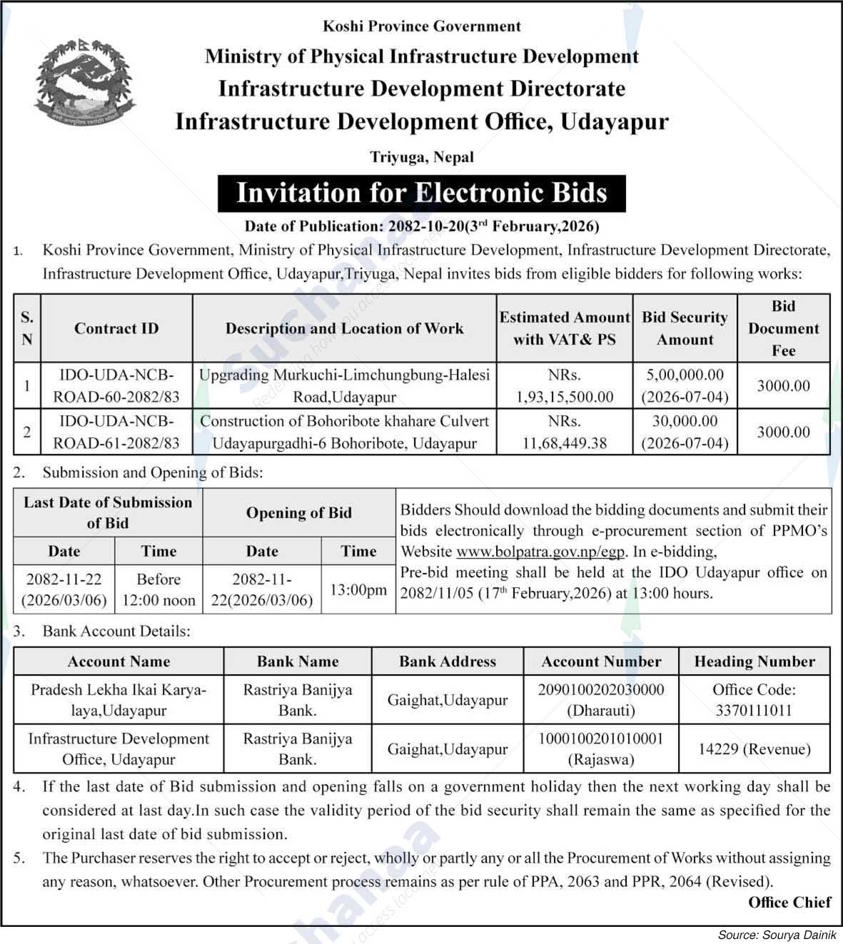 Infrastructure Development Office, Udayapur