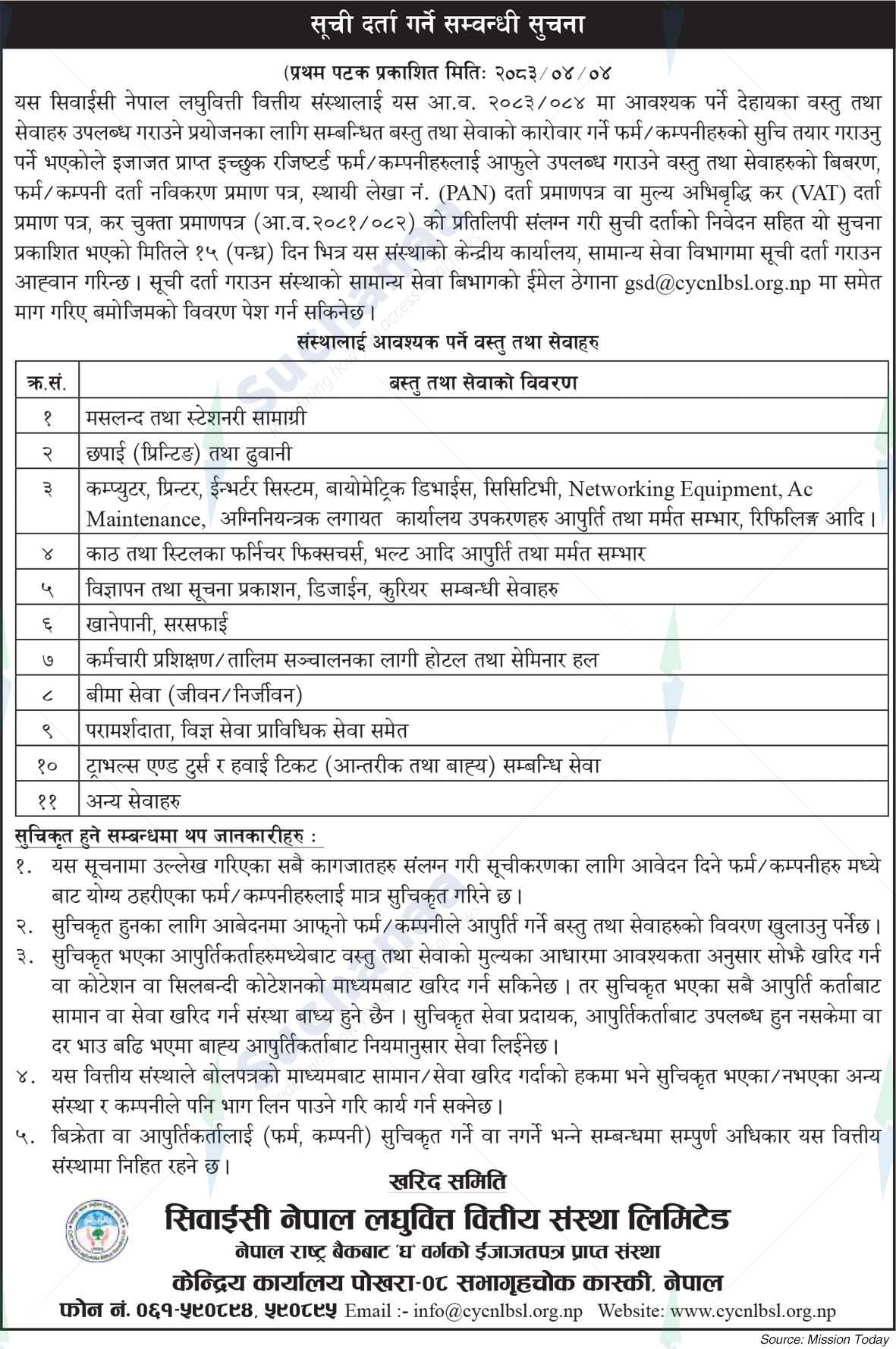 CYC Nepal Laghubitta Bittiya Sanstha Ltd.