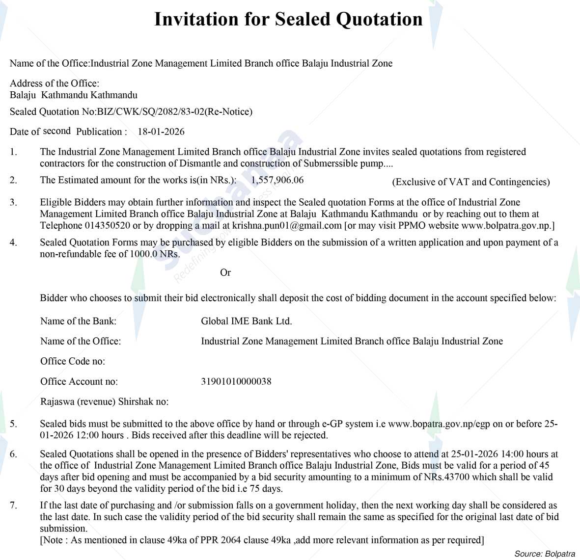 Industrial Zone Management Limited