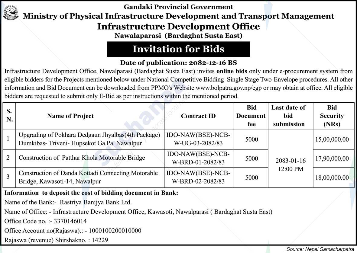 Infrastructure Development Office, Nawalaparasi