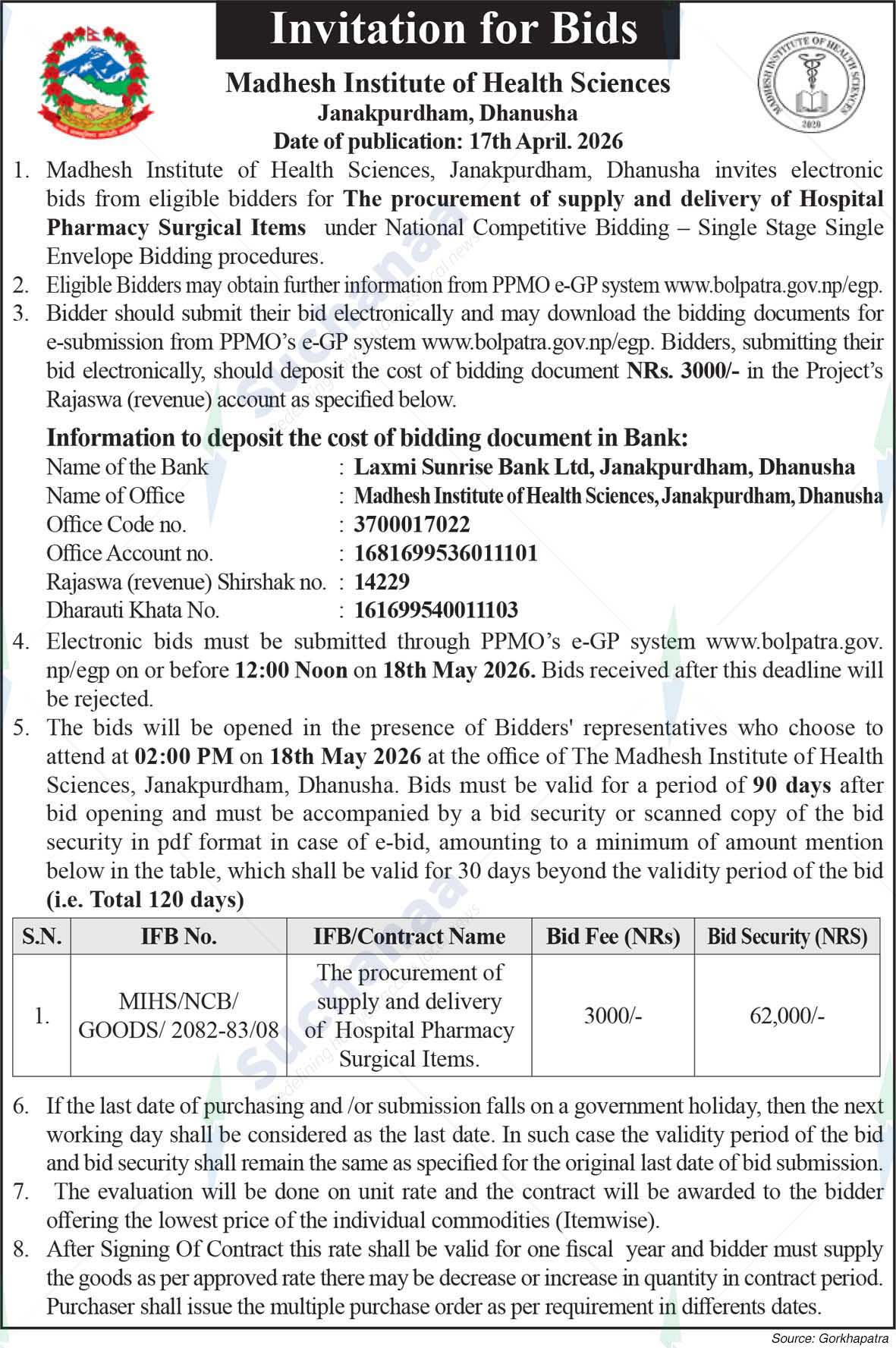 Madhesh Institute of Health Sciences (MIHS)