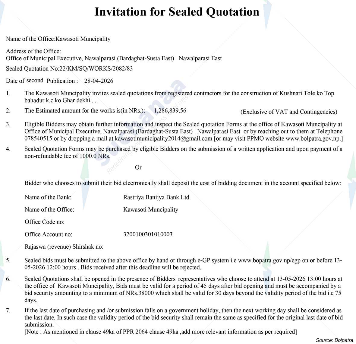 Kawasoti Municipality