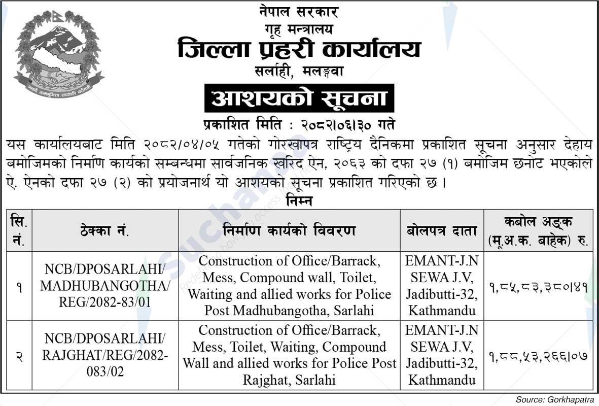 District Police Office, Sarlahi