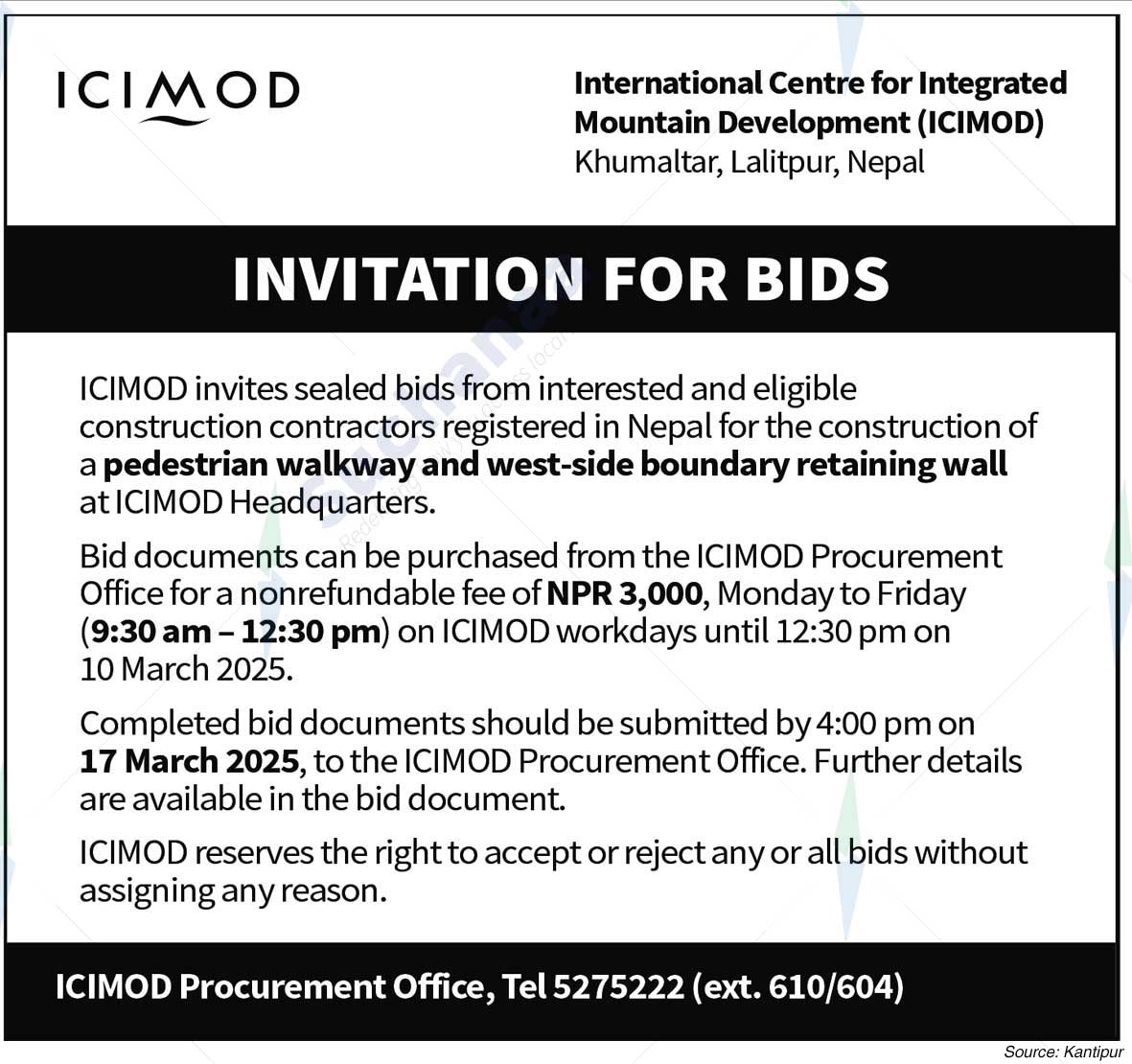 International Center for Integrated Mountain Development (ICIMOD)