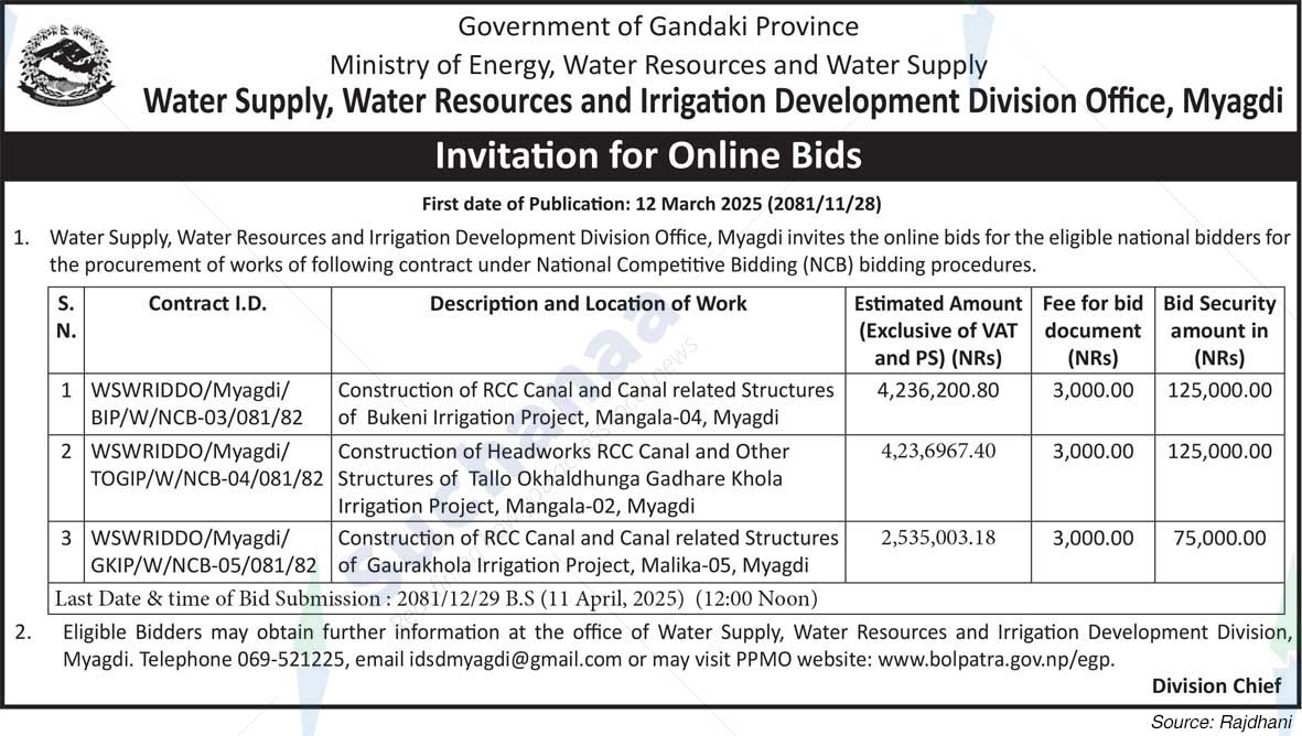 Water Supply, Water Resources and Irrigation Development Division Office, Myagdi