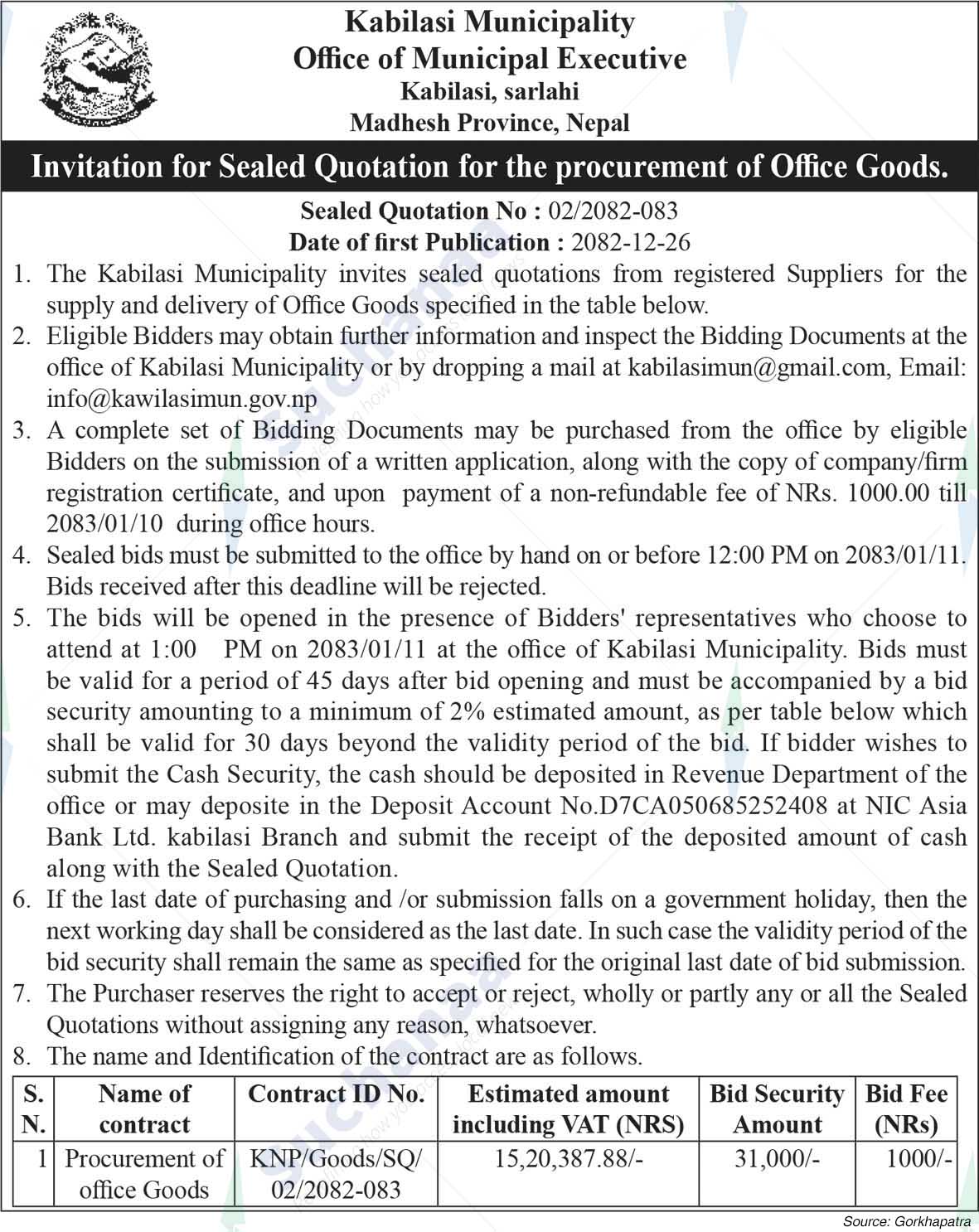 Kabilashi Municipality