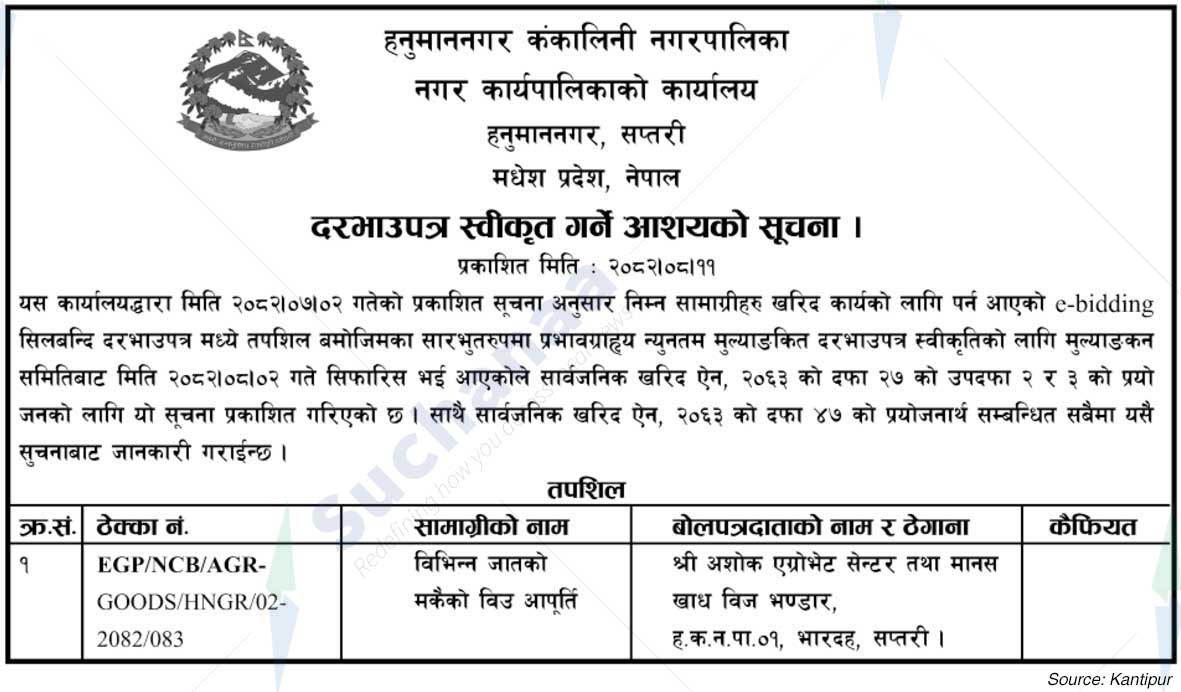 Hanumannagar Kankalini Municipality