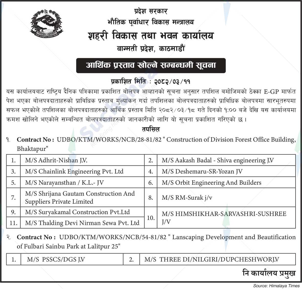 Urban Development and Building Office