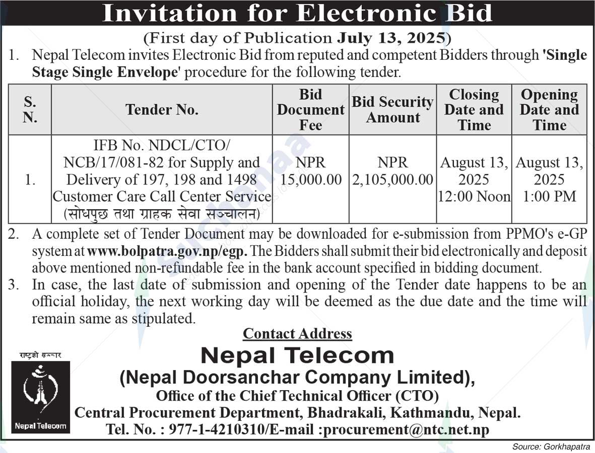 Nepal Doorsanchar Company Limited (NTC)
