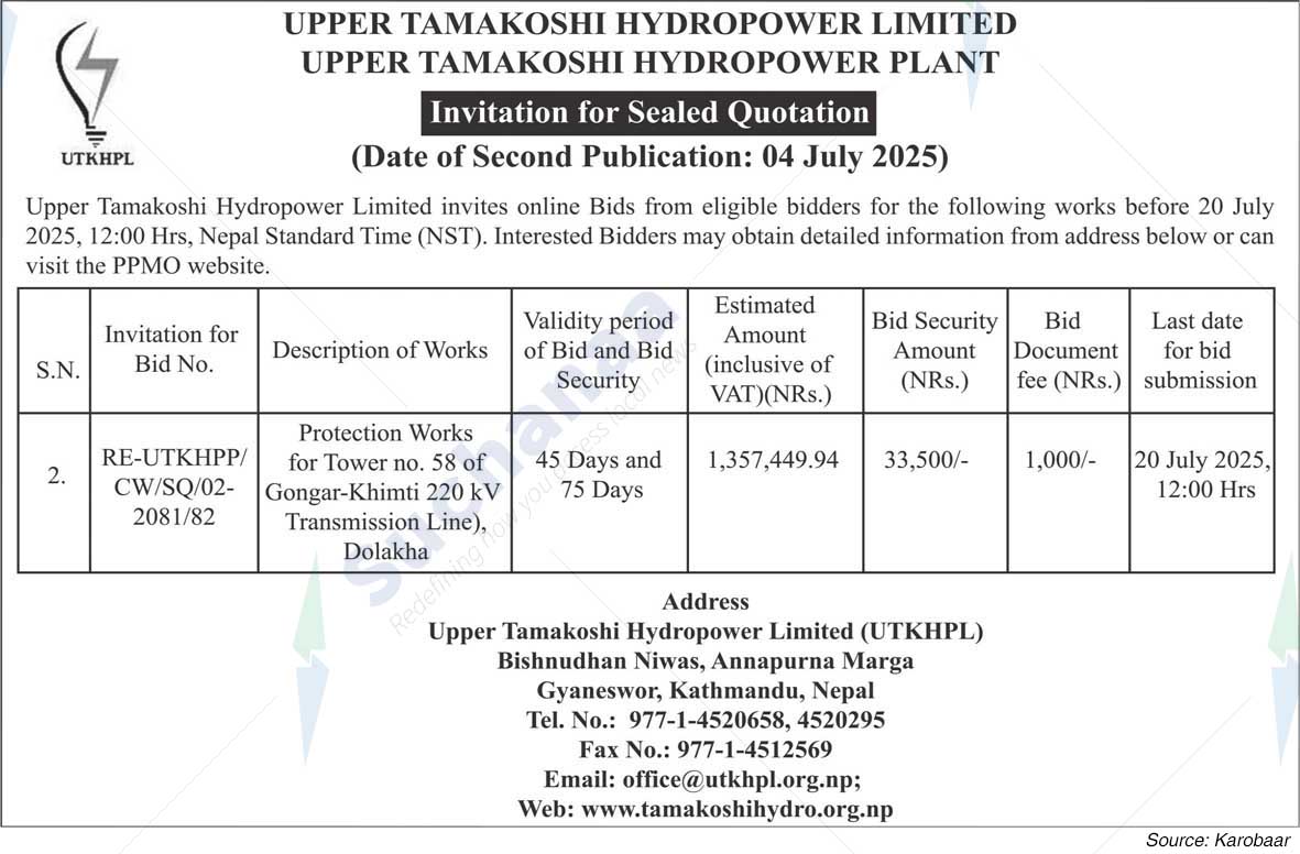 Upper Tamakoshi Hydropower Limited