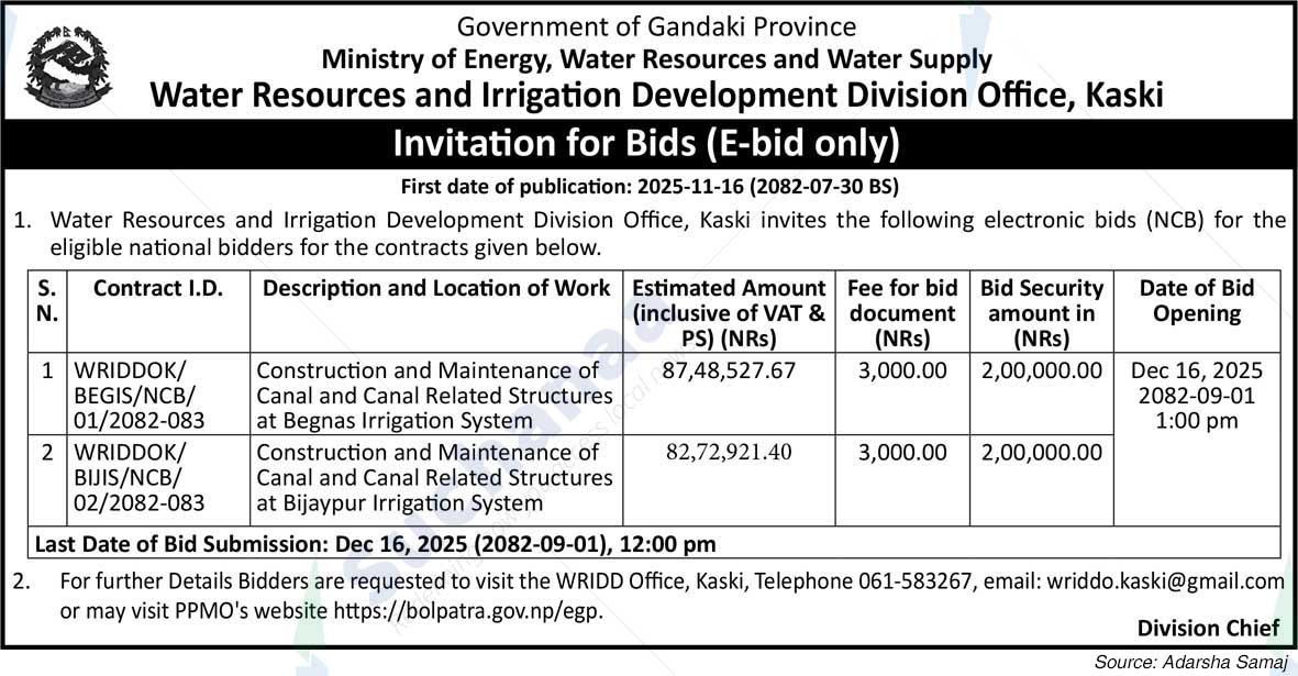 Water Resources and Irrigation Development Division Office, Kaski