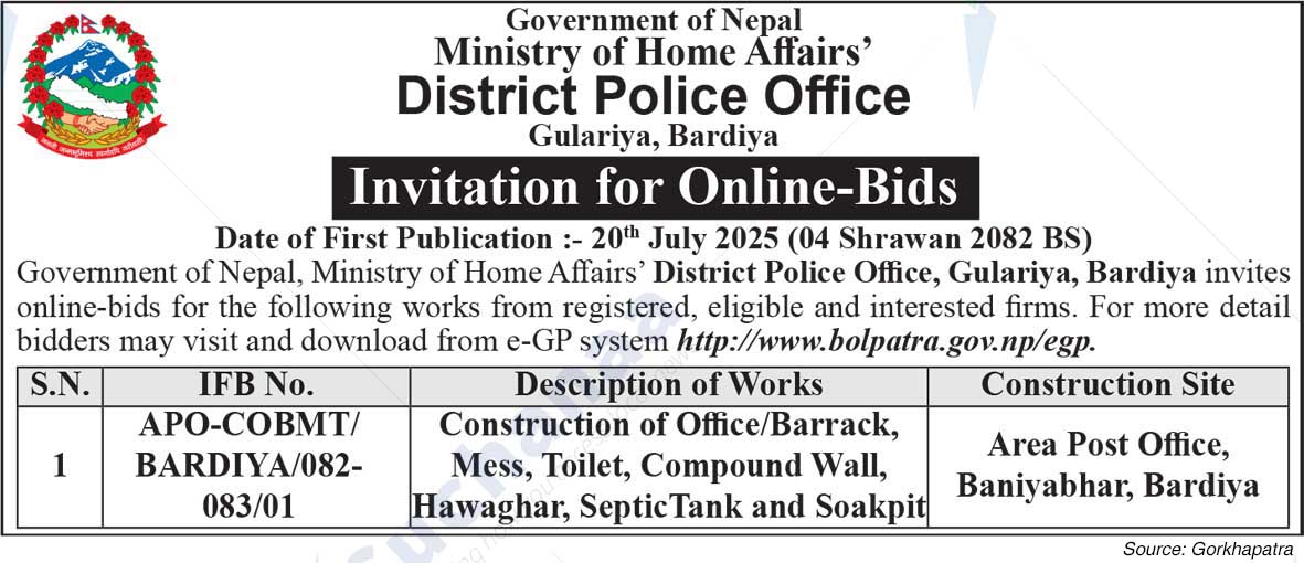 District Police Office, Guliya, Bardiya