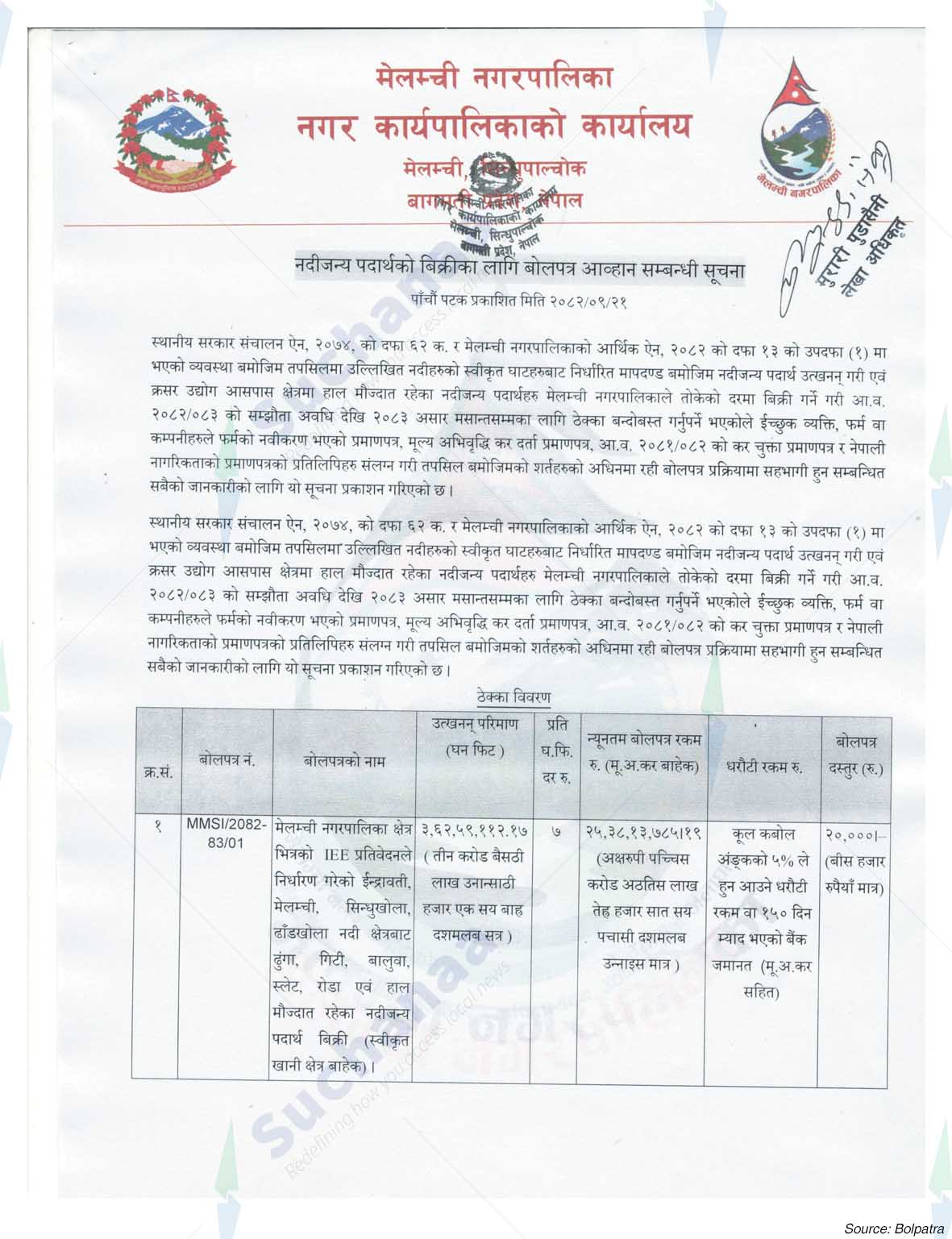 Melamchi Municipality