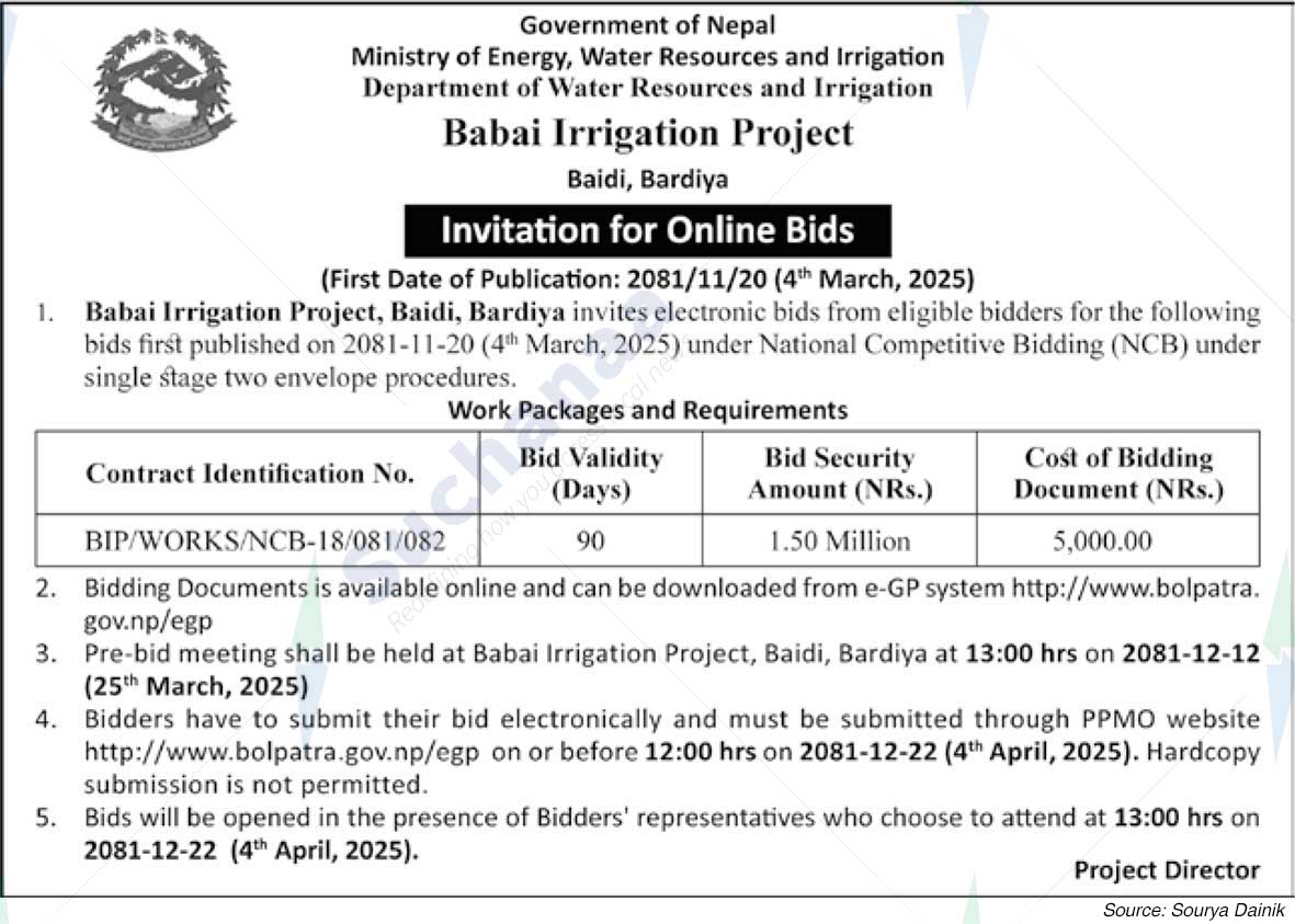 Babai Irrigation Project