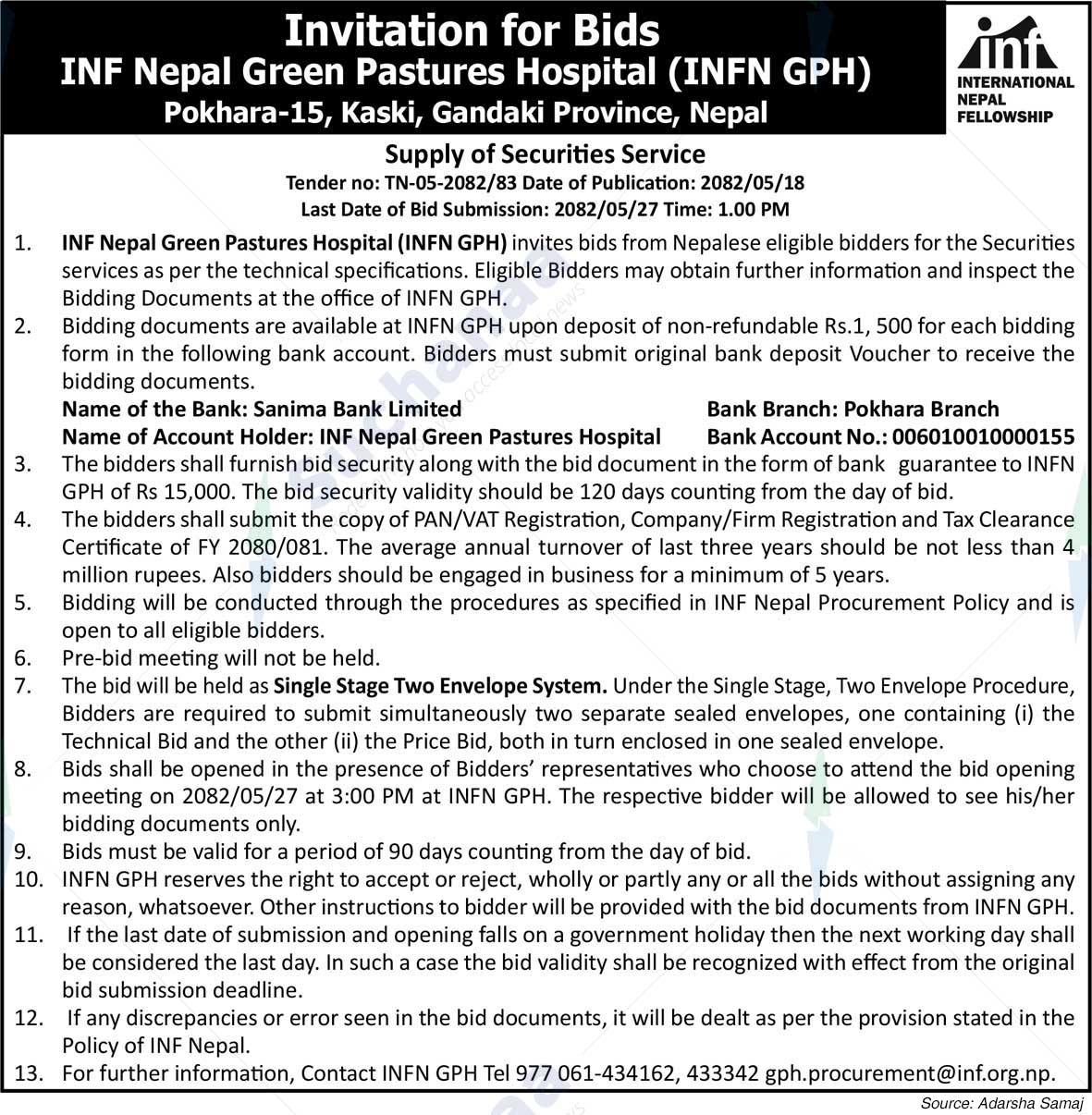INF Nepal Green Pastures Hospital (INFN GPH)