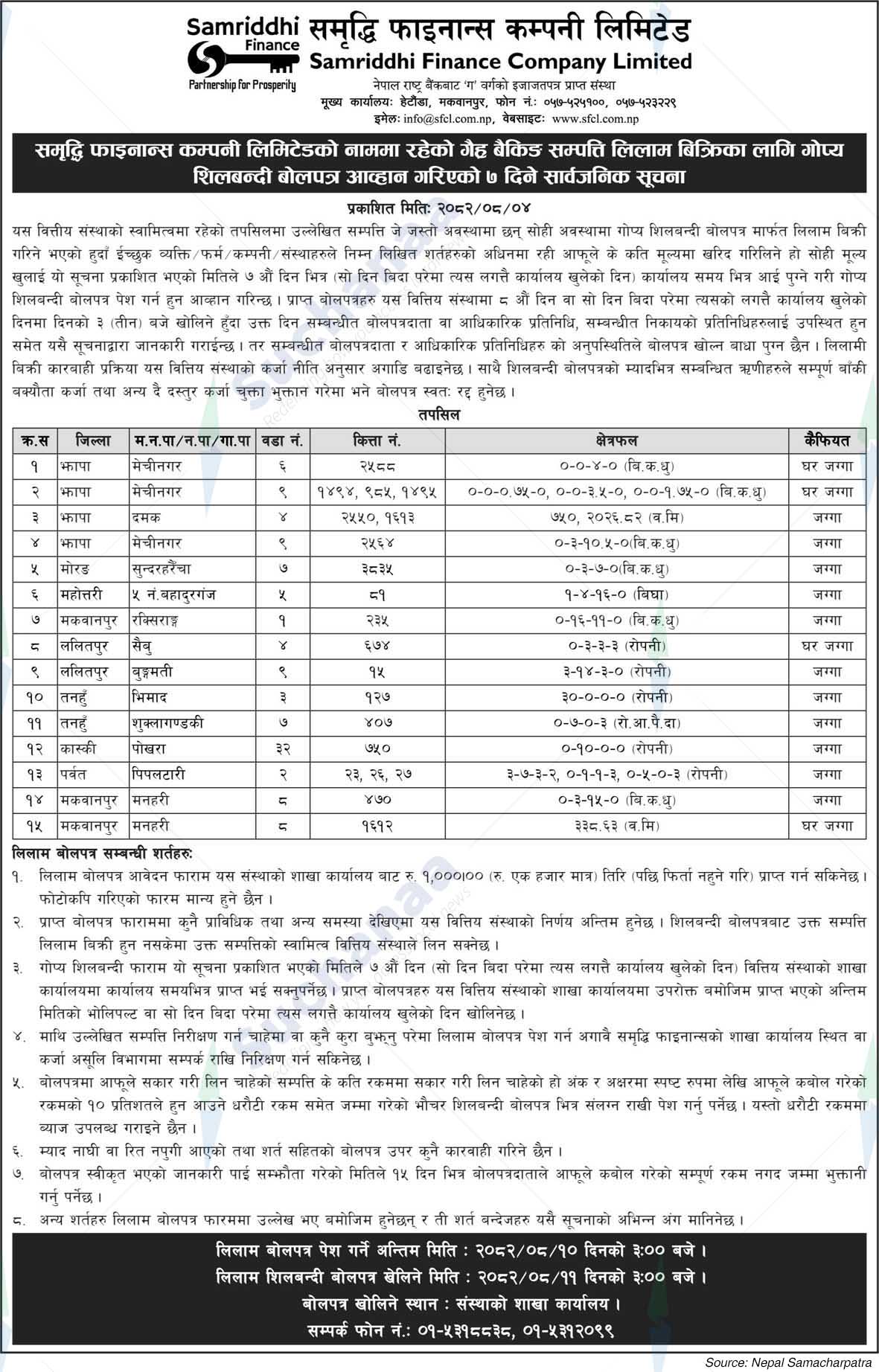Samriddhi Finance Company Limited