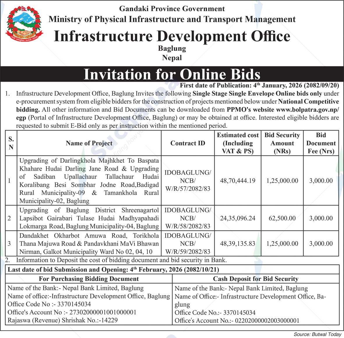 Infrastructure Development Office, Baglung