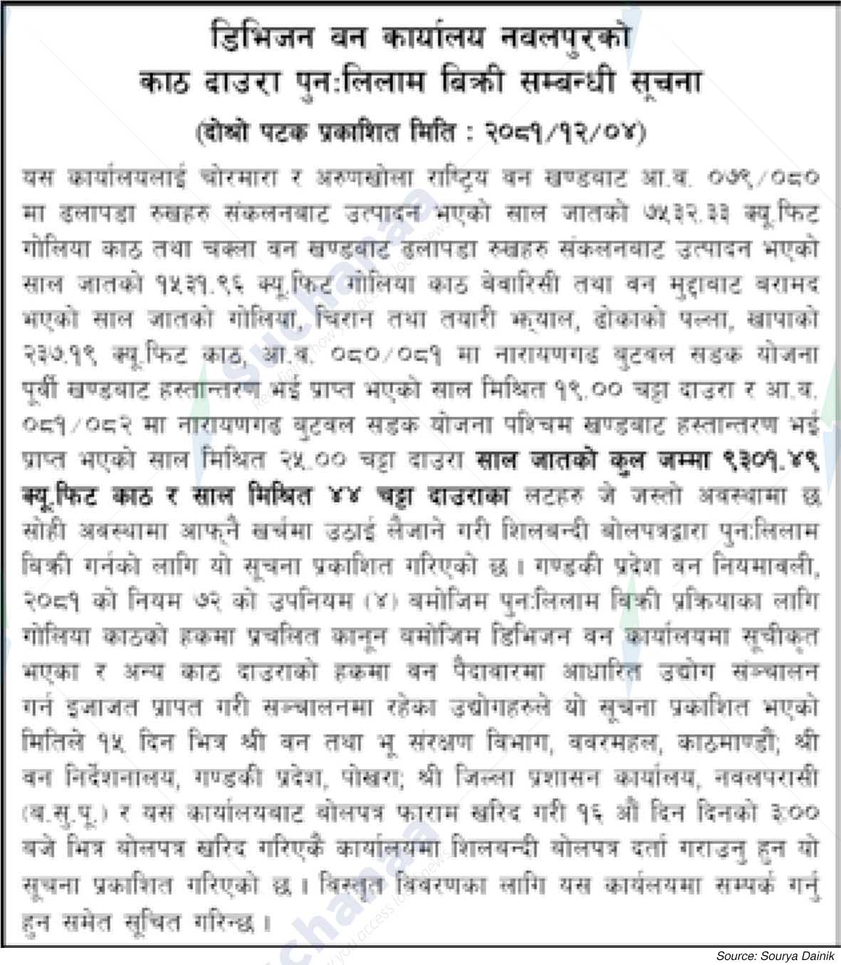 Division Forest Office Nawalpur