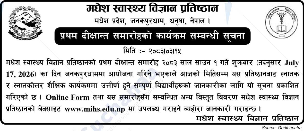 Madhesh Institute of Health Sciences (MIHS)