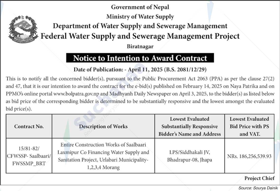 Federal Water Supply and Sewerage Management Project