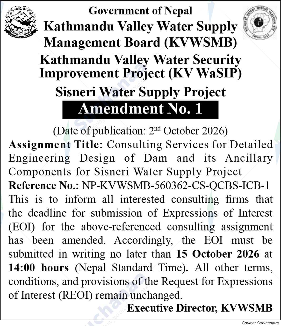 Kathmandu Valley Water Supply Management Board (KVWSMB)