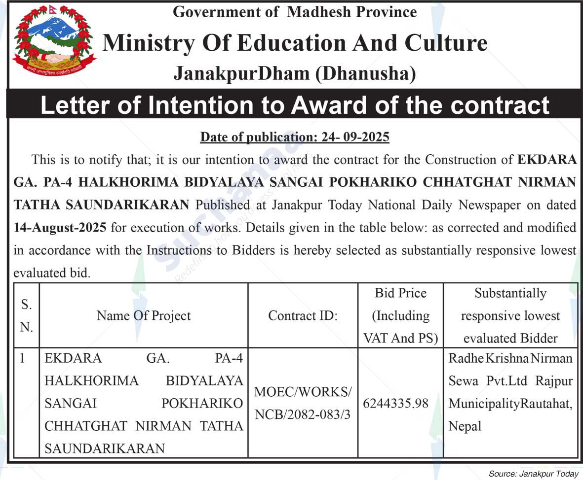 Ministry of Education and Culture, Madhesh