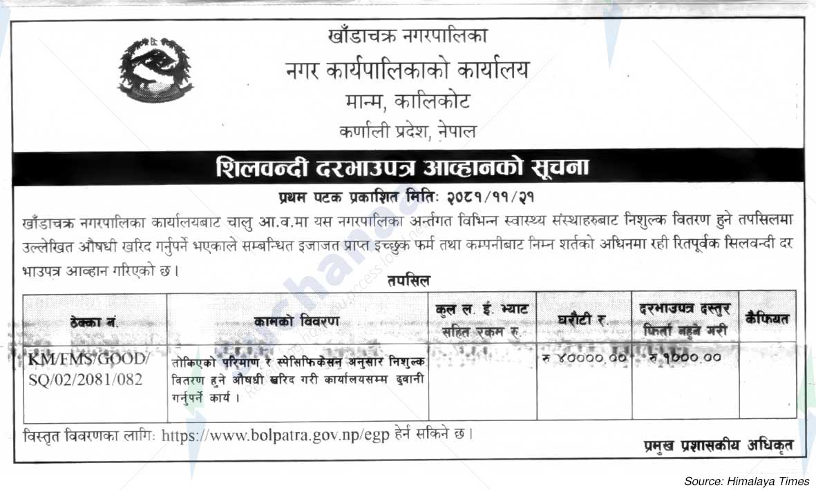 Khandachakra Municipality City