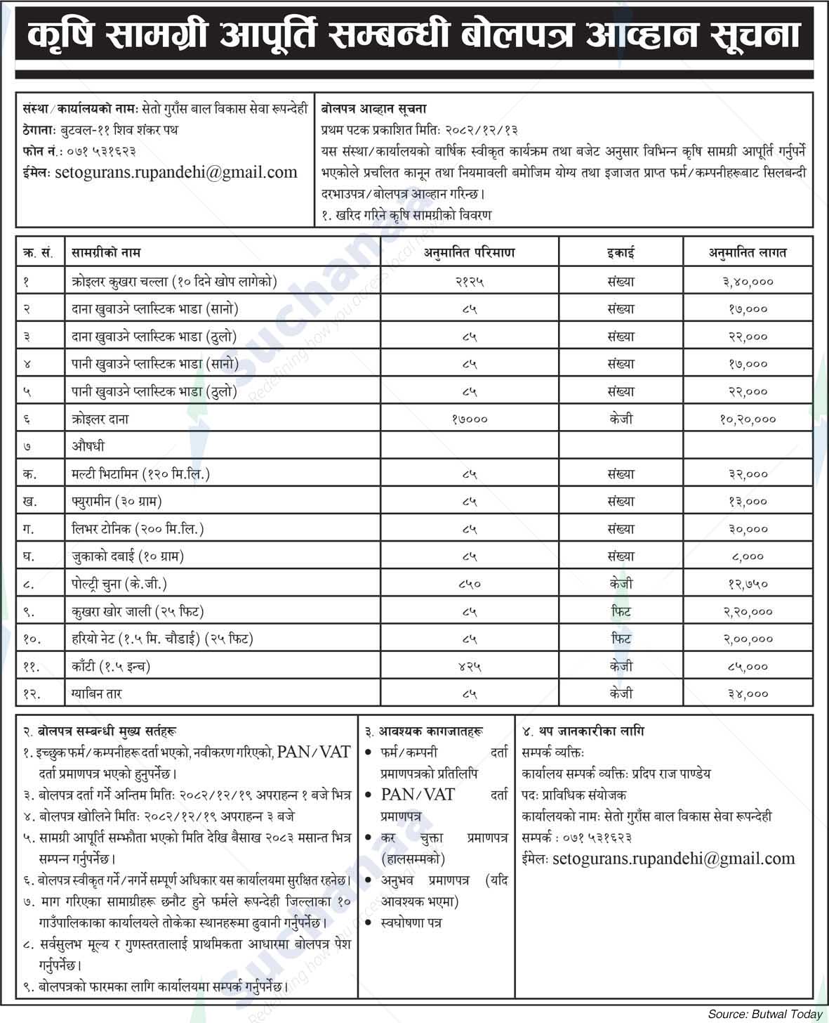 Seto Gurans Child Development Service, Rupandehi
