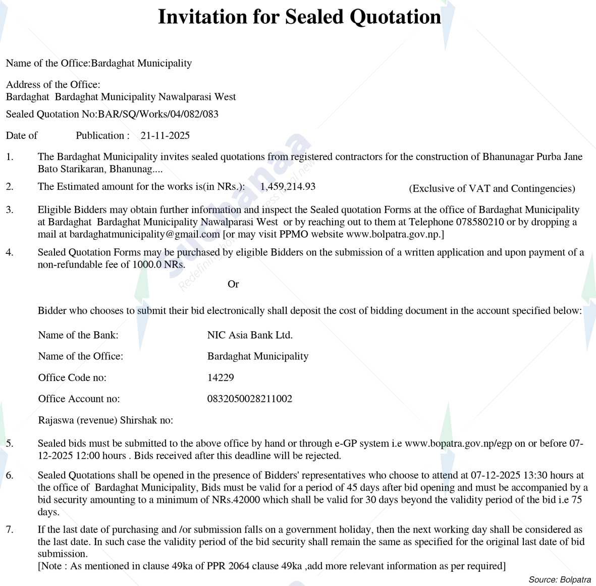 Bardaghat Municipality