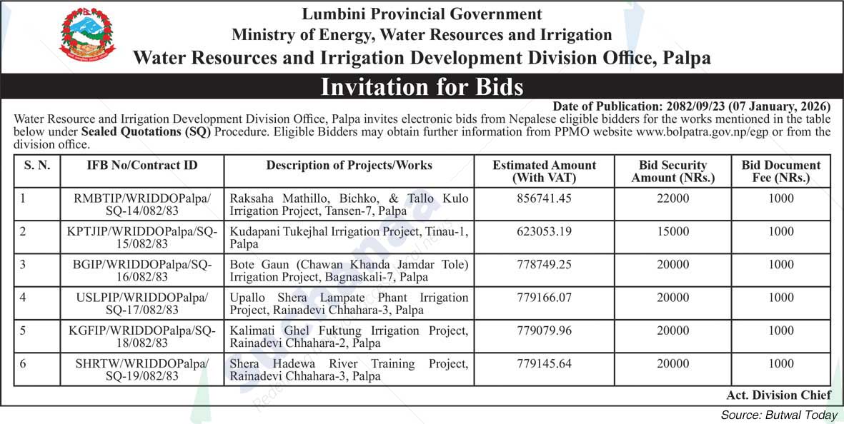 Water Resources and Irrigation Development Division Office, Palpa