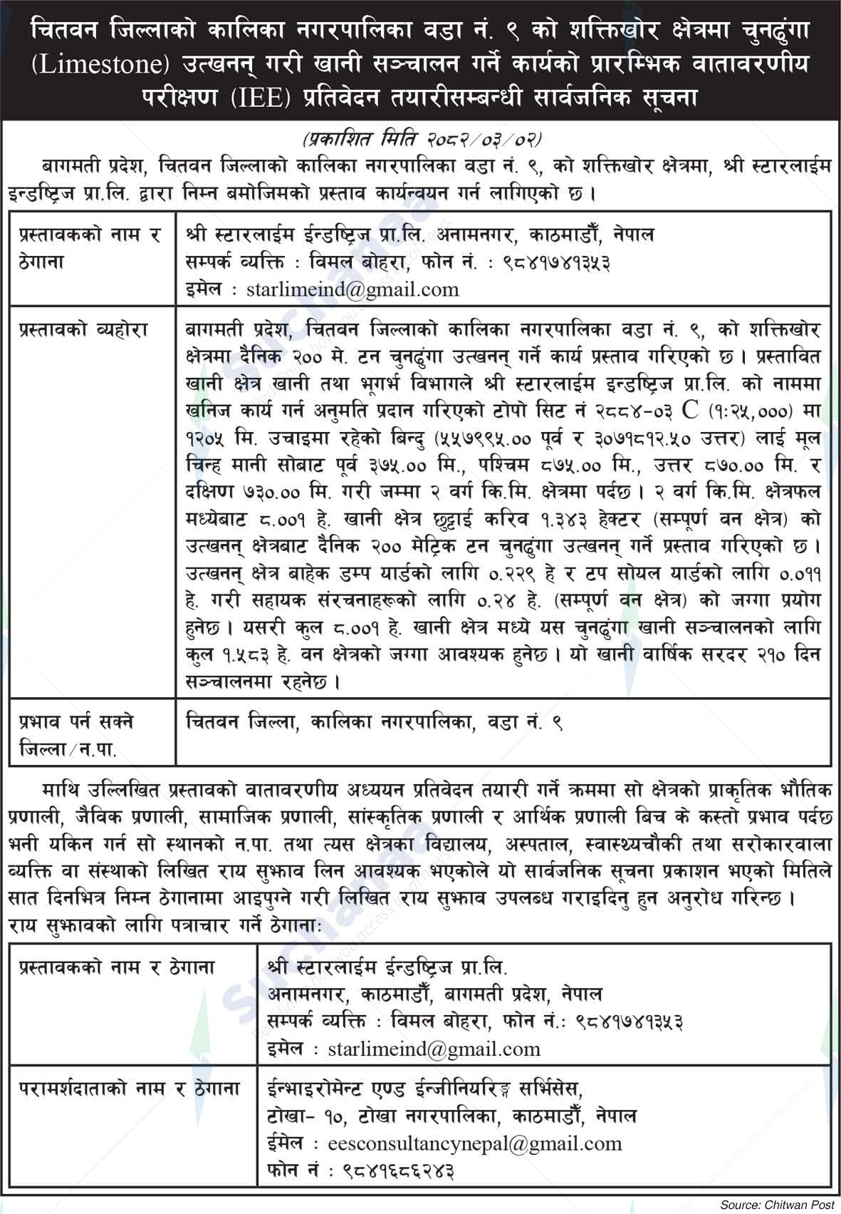 Shree Starlime Industries Pvt. Ltd.