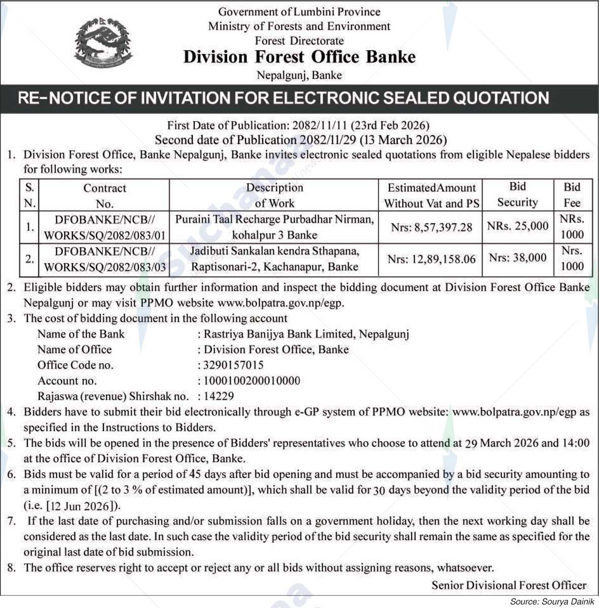 Division Forest Office, Banke