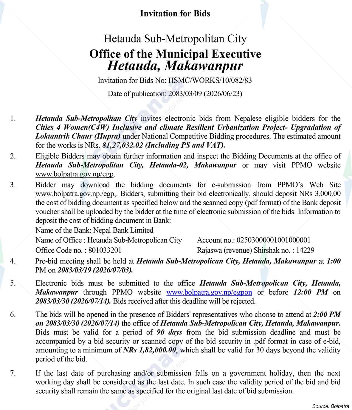 Hetauda Sub Metropolitan City