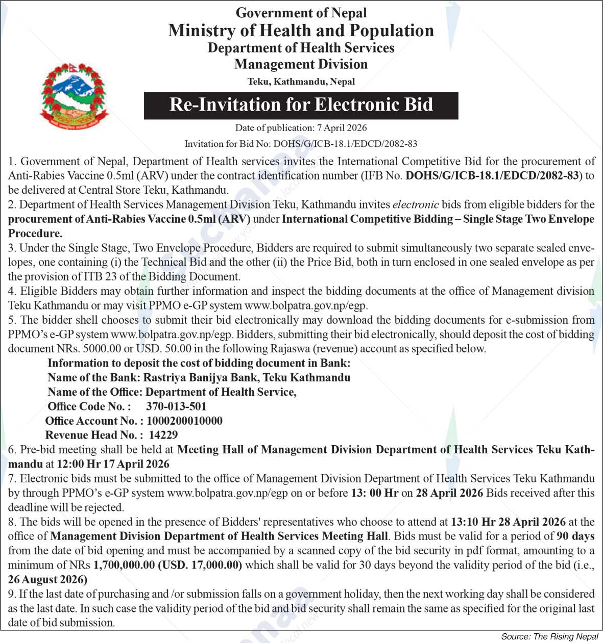 Department of Health Services